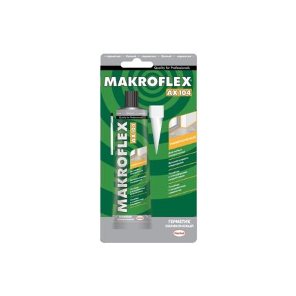 Ð“ÐµÑ€Ð¼ÐµÑ‚Ð¸Ðº ÑÐ¸Ð»Ð¸ÐºÐ¾Ð½Ð¾Ð²Ñ‹Ð¹ Makroflex AX104 ÑƒÐ½Ð¸Ð²ÐµÑ€ÑÐ°Ð»ÑŒÐ½Ñ‹Ð¹ Ð±ÐµÐ»Ñ‹Ð¹ (85Ð¼Ð»)