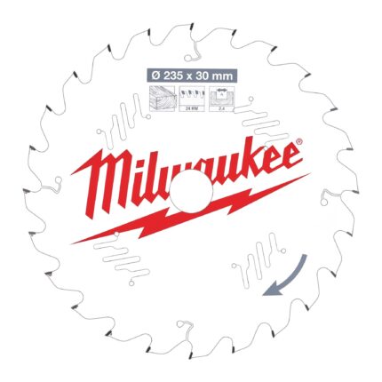 ÐŸÐ¸Ð»ÑŒÐ½Ñ‹Ð¹ Ð´Ð¸ÑÐº Milwaukee Ð´Ð»Ñ Ñ†Ð¸Ñ€ÐºÑƒÐ»ÑÑ€Ð½Ð¾Ð¹ Ð¿Ð¸Ð»Ñ‹ Ð¿Ð¾ Ð´ÐµÑ€ÐµÐ²Ñƒ 235x30x2,4x24