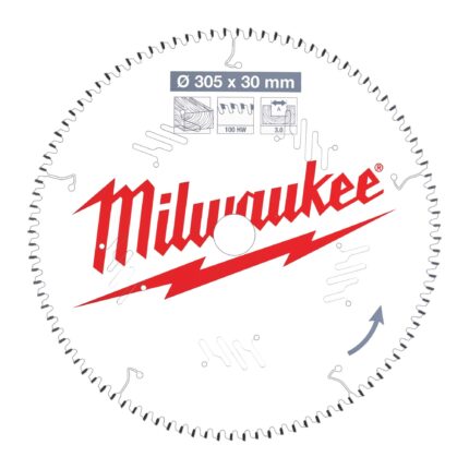 ÐŸÐ¸Ð»ÑŒÐ½Ñ‹Ð¹ Ð´Ð¸ÑÐº Milwaukee Ð´Ð»Ñ Ñ‚Ð¾Ñ€Ñ†Ð¾Ð²Ð¾Ñ‡Ð½Ð¾Ð¹ Ð¿Ð¸Ð»Ñ‹ Ð¿Ð¾ Ð´ÐµÑ€ÐµÐ²Ñƒ 305x30x3,0x100