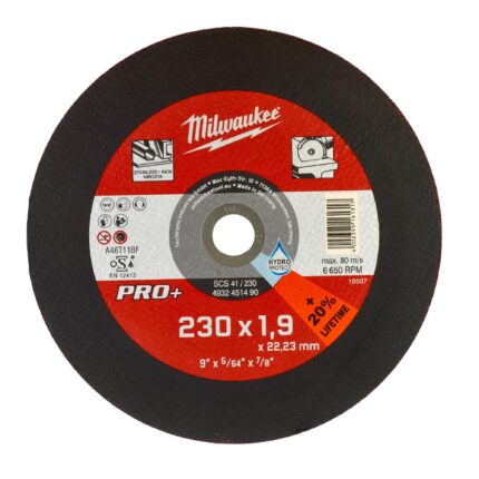 ÐžÑ‚Ñ€ÐµÐ·Ð½Ð¾Ð¹ Ð´Ð¸ÑÐº Milwaukee SCS 41/230Ñ…1,9 PRO+