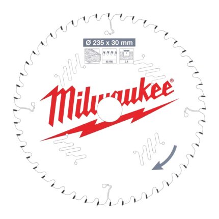 ÐŸÐ¸Ð»ÑŒÐ½Ñ‹Ð¹ Ð´Ð¸ÑÐº Milwaukee Ð´Ð»Ñ Ñ†Ð¸Ñ€ÐºÑƒÐ»ÑÑ€Ð½Ð¾Ð¹ Ð¿Ð¸Ð»Ñ‹ Ð¿Ð¾ Ð´ÐµÑ€ÐµÐ²Ñƒ 235x30x2,4x48