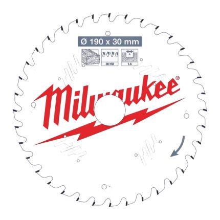 ÐŸÐ¸Ð»ÑŒÐ½Ñ‹Ð¹ Ð´Ð¸ÑÐº Milwaukee Ð´Ð»Ñ Ñ†Ð¸Ñ€ÐºÑƒÐ»ÑÑ€Ð½Ð¾Ð¹ Ð¿Ð¸Ð»Ñ‹ Ð¿Ð¾ Ð´ÐµÑ€ÐµÐ²Ñƒ 190x30x1,6x36